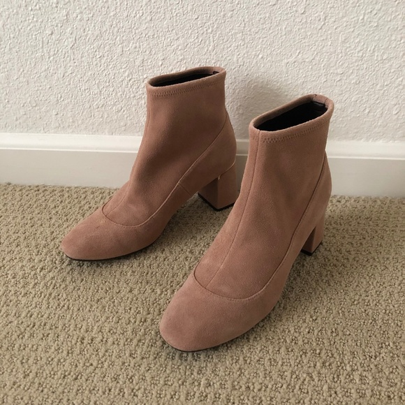 Cole Haan Pink Suede Ankle Boots - Picture 5 of 6